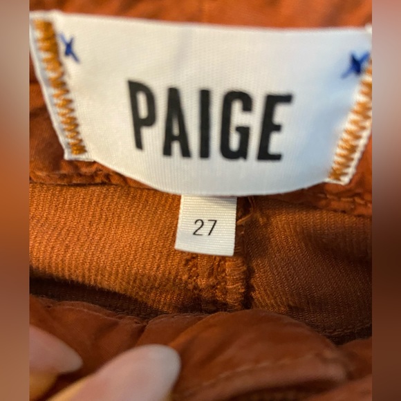 Paige Dark Argan Corduroy Hoxton Ankle Pants Size 27 - Picture 4 of 12